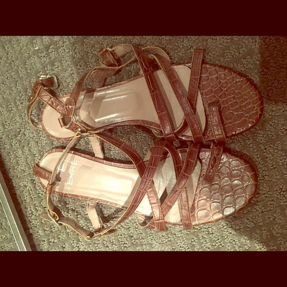 Ferre sandals snake leather good condition